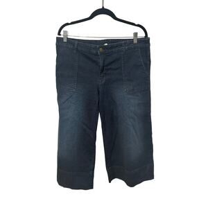 Wild Pearl Stretchy Denim Culotte Pants 33